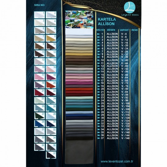 Allison Color Chart Wholesale Dobby Woven Blackout Background Curtain Fabrics Living Room and Bedroom Curtains 37 Models 100% Polyester